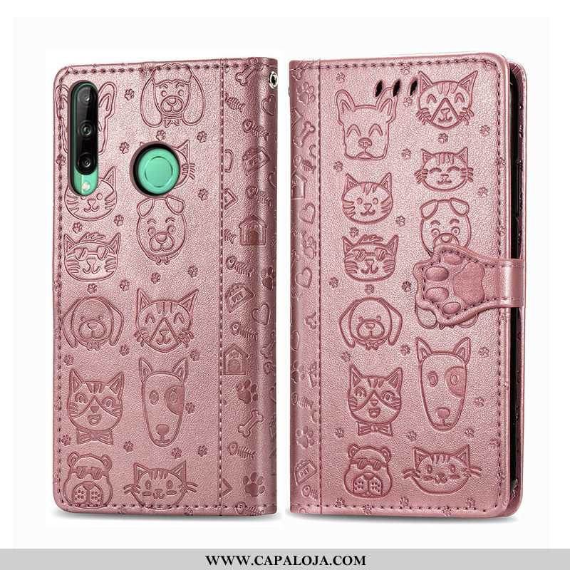 Capa Huawei P40 Lite E Couro Telemóvel Capas Gato Rosa, Huawei P40 Lite E Protetoras Baratos