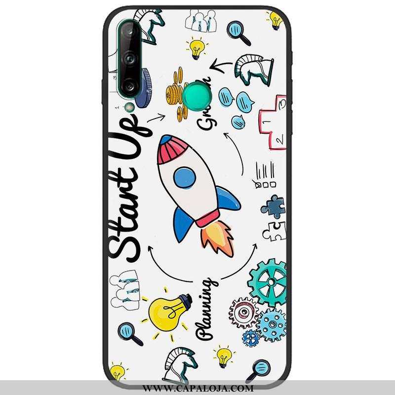 Capa Huawei P40 Lite E Criativas Pu Telemóvel Fosco Branco, Capas Huawei P40 Lite E Desenho Animado 