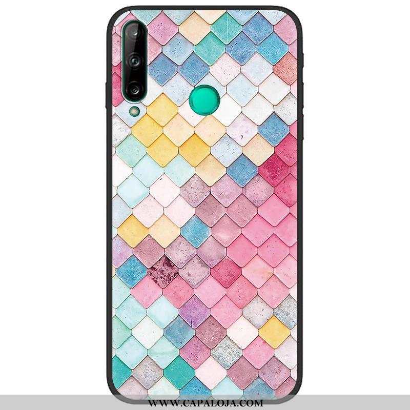 Capa Huawei P40 Lite E Criativas Pu Telemóvel Fosco Branco, Capas Huawei P40 Lite E Desenho Animado 