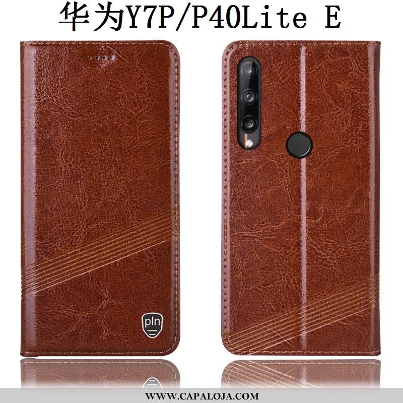 Capa Huawei P40 Lite E Protetoras Antiqueda Fio Cover Preto, Capas Huawei P40 Lite E Couro Genuíno B