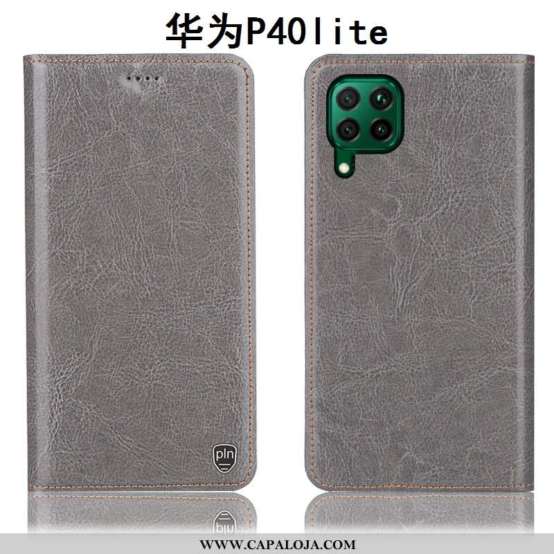 Capa Huawei P40 Lite Protetoras Capas Completa Tigrada Cinza, Huawei P40 Lite Couro Genuíno Baratas