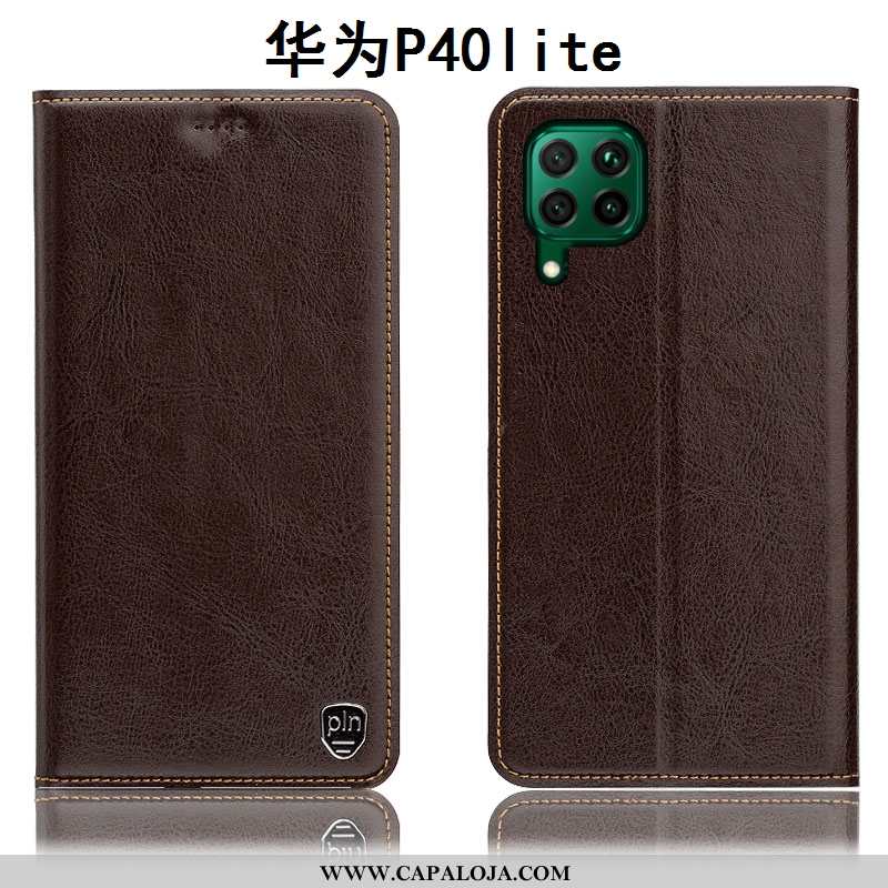 Capa Huawei P40 Lite Protetoras Capas Completa Tigrada Cinza, Huawei P40 Lite Couro Genuíno Baratas