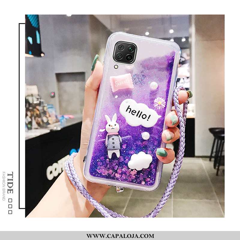 Capa Huawei P40 Lite Protetoras Capas Malha Feminino Roxo, Huawei P40 Lite Silicone Baratos