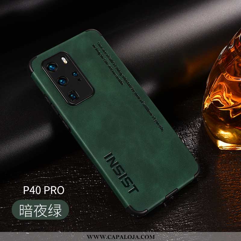 Capa Huawei P40 Pro Fosco Antiqueda Preto Telemóvel, Capas Huawei P40 Pro Criativas Baratas