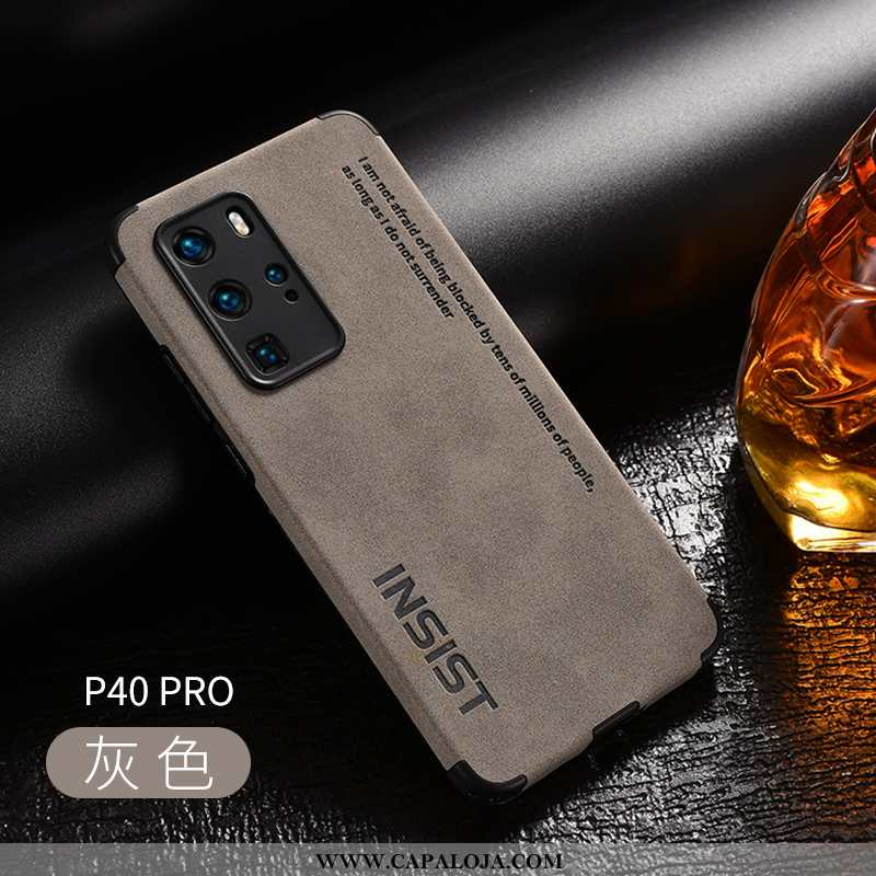 Capa Huawei P40 Pro Fosco Antiqueda Preto Telemóvel, Capas Huawei P40 Pro Criativas Baratas