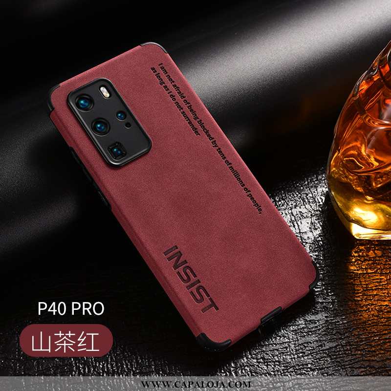 Capa Huawei P40 Pro Fosco Antiqueda Preto Telemóvel, Capas Huawei P40 Pro Criativas Baratas