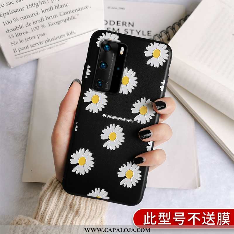 Capa Huawei P40 Pro Fosco Cases Vermelha Criativas Preto, Capas Huawei P40 Pro Personalizada Barato