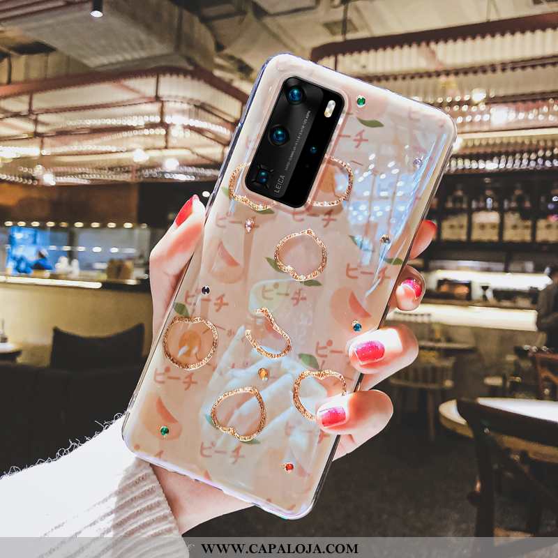 Capa Huawei P40 Pro Silicone Antiqueda Telemóvel Feminino Vermelho, Capas Huawei P40 Pro Bonitos Onl