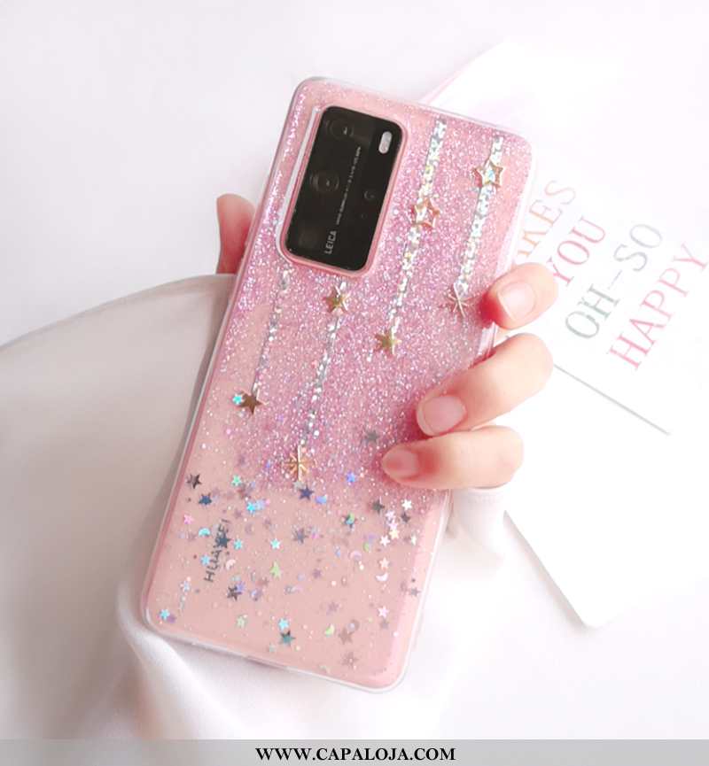 Capa Huawei P40 Pro Soft Cola Telemóvel Completa Prata, Capas Huawei P40 Pro Fofas Comprar