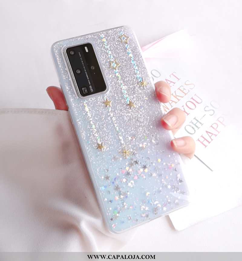 Capa Huawei P40 Pro Soft Cola Telemóvel Completa Prata, Capas Huawei P40 Pro Fofas Comprar