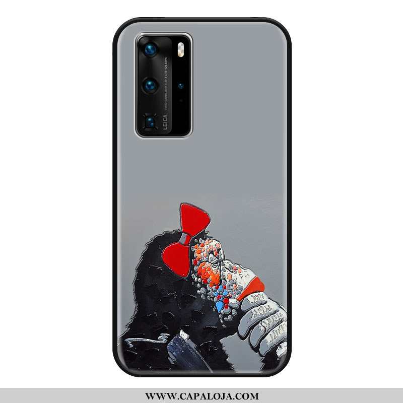 Capa Huawei P40 Pro Soft Completa Feminino Masculino Cinza, Capas Huawei P40 Pro Protetoras Baratas