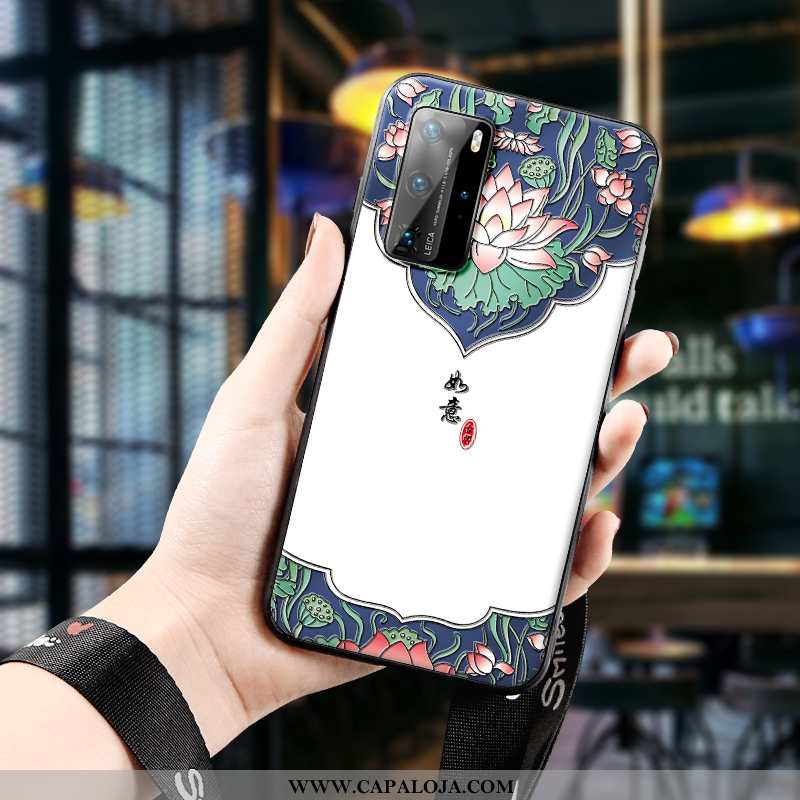 Capa Huawei P40 Pro Soft Telemóvel Capas Slim Branco, Huawei P40 Pro Super Baratos