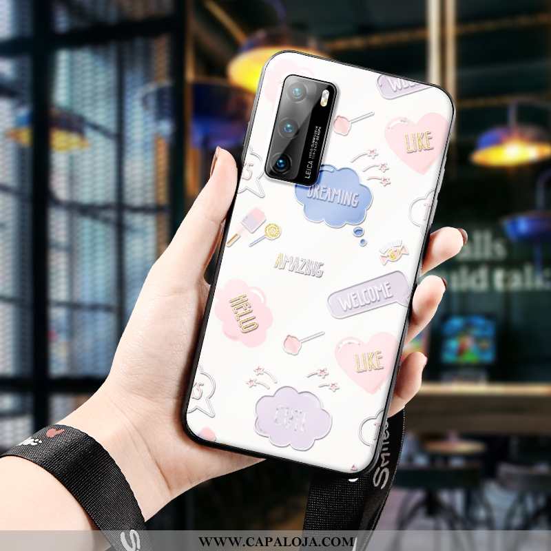 Capa Huawei P40 Pro Tendencia Feminino Nova Cases Bege, Capas Huawei P40 Pro Soft Baratos