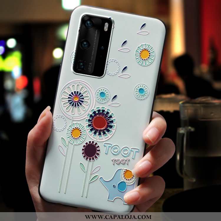 Capa Huawei P40 Pro Tendencia Feminino Protetoras Malha Verde, Capas Huawei P40 Pro Soft Baratos