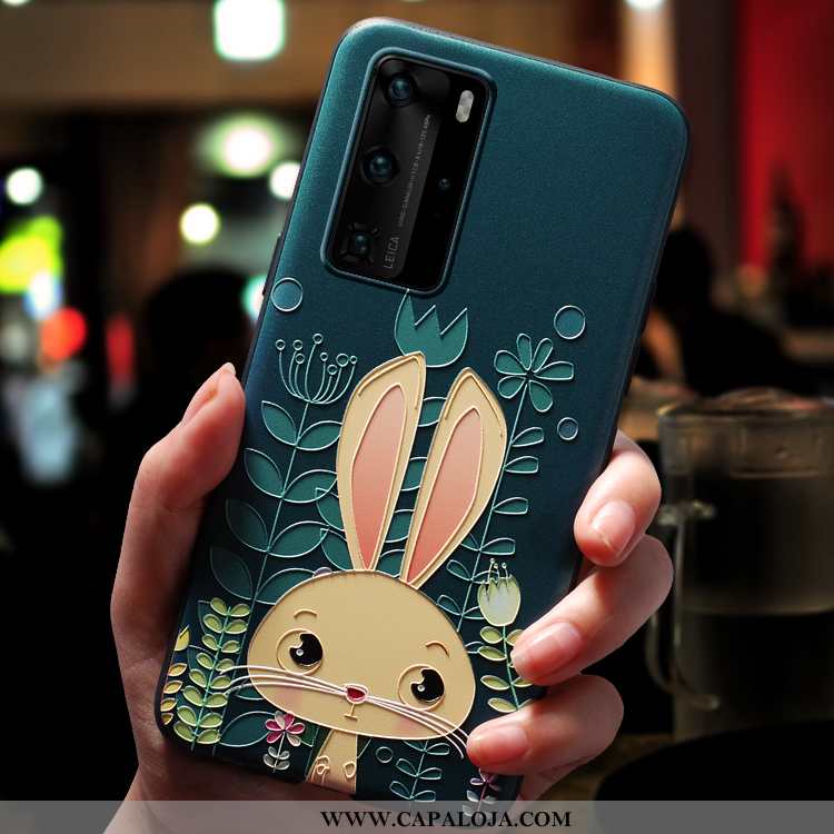 Capa Huawei P40 Pro Tendencia Feminino Protetoras Malha Verde, Capas Huawei P40 Pro Soft Baratos