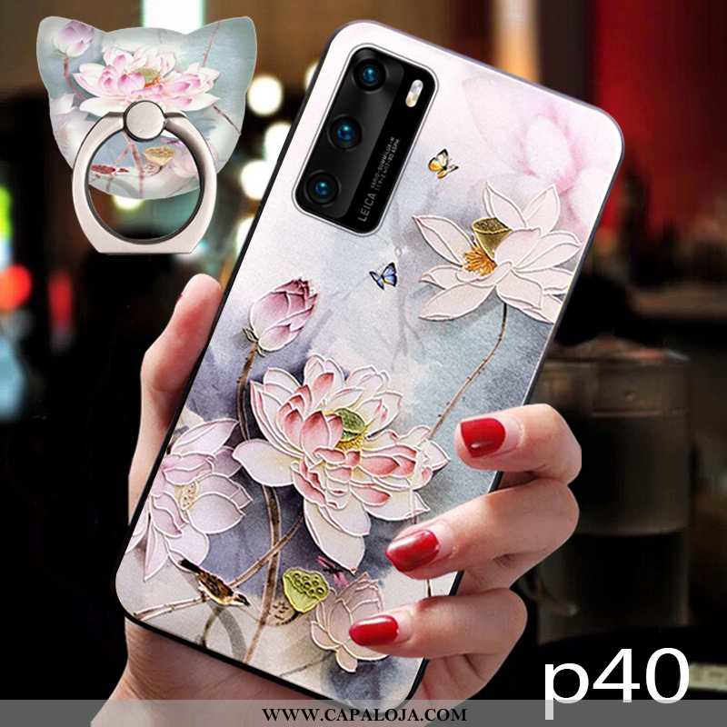 Capa Huawei P40 Pro Tendencia Midi Antiqueda Telemóvel Azul Escuro, Capas Huawei P40 Pro Soft Promoç