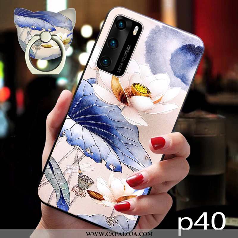 Capa Huawei P40 Pro Tendencia Midi Antiqueda Telemóvel Azul Escuro, Capas Huawei P40 Pro Soft Promoç