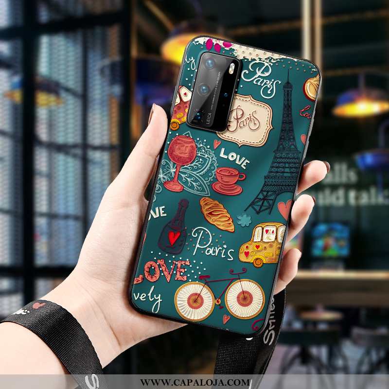 Capa Huawei P40 Pro Tendencia Nova Capas Fosco Verde, Huawei P40 Pro Soft Baratas