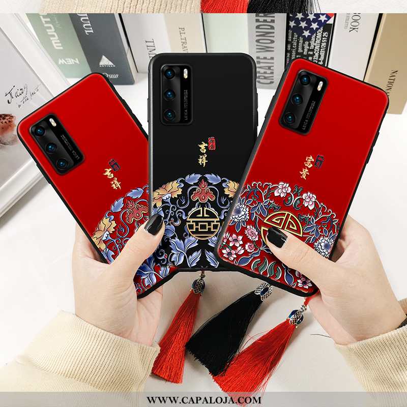 Capa Huawei P40 Soft Cases Telemóvel Feminino Vermelho, Capas Huawei P40 Protetoras Venda