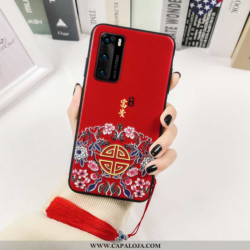 Capa Huawei P40 Soft Cases Telemóvel Feminino Vermelho, Capas Huawei P40 Protetoras Venda