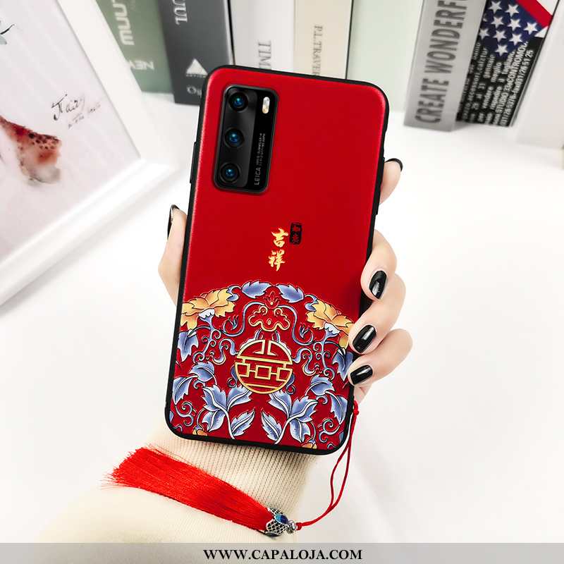 Capa Huawei P40 Soft Cases Telemóvel Feminino Vermelho, Capas Huawei P40 Protetoras Venda