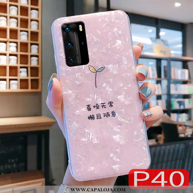 Capa Huawei P40 Super Malha Criativas Vermelha Rosa, Capas Huawei P40 Protetoras Online