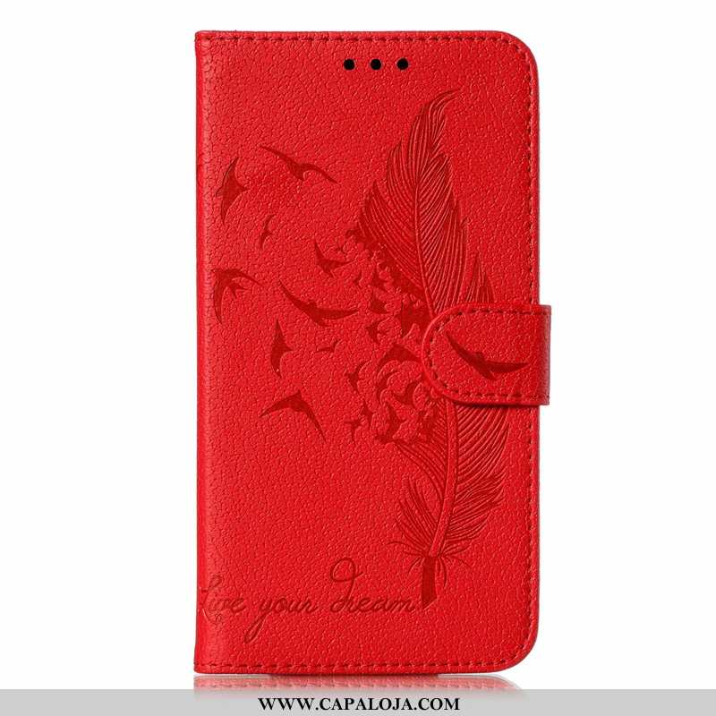 Capa Huawei Y5p Carteira Cover Antiqueda Masculino Vermelho, Capas Huawei Y5p Couro Online