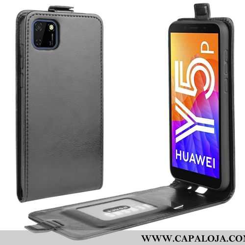 Capa Huawei Y5p Couro Capas Cover Business Preto, Huawei Y5p Protetoras Promoção