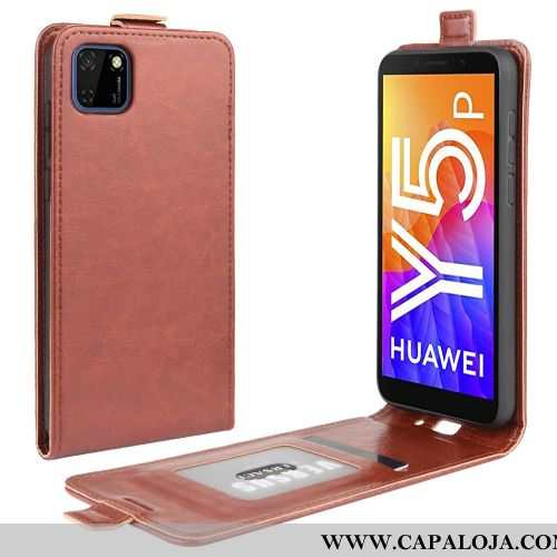 Capa Huawei Y5p Couro Capas Cover Business Preto, Huawei Y5p Protetoras Promoção