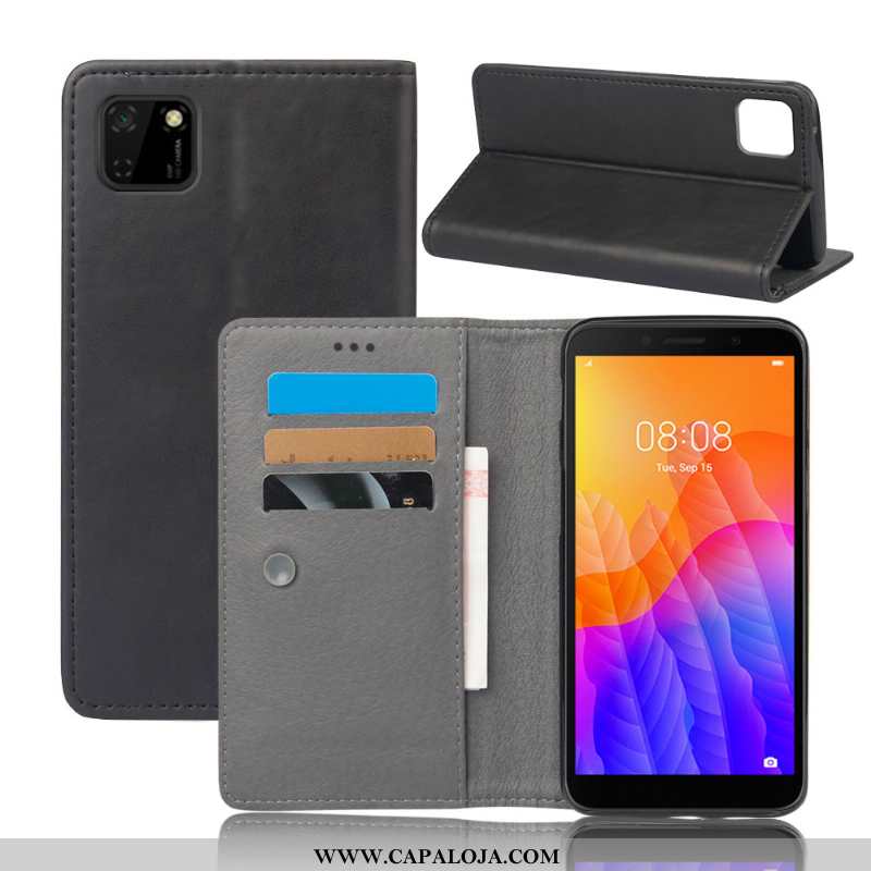 Capa Huawei Y5p Couro Cases Telemóvel Suporte Laranja, Capas Huawei Y5p Carteira Promoção