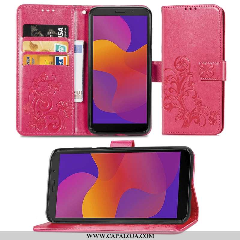 Capa Huawei Y5p Couro Cover Completa Antiqueda, Capas Huawei Y5p Rosa Barato