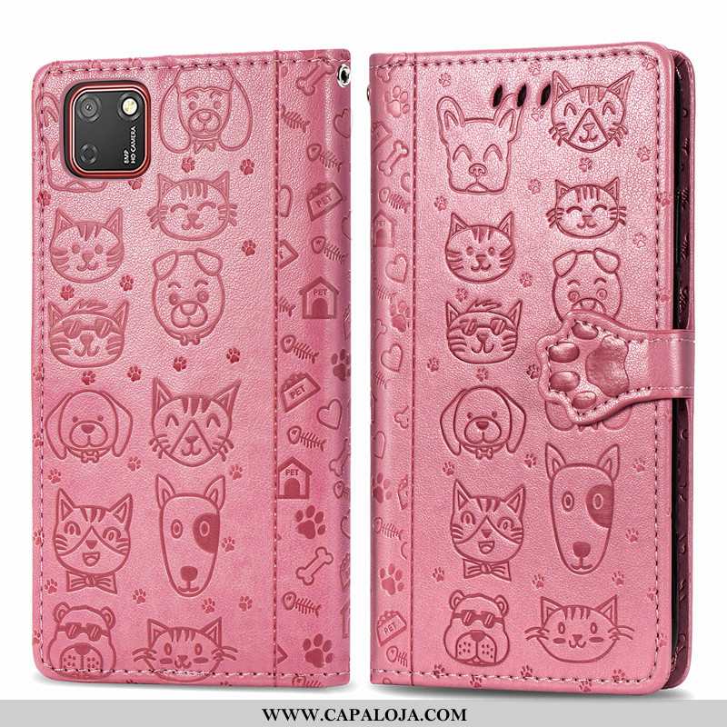 Capa Huawei Y5p Protetoras Gato Telemóvel Roxa Roxo, Capas Huawei Y5p Desenho Animado Baratos