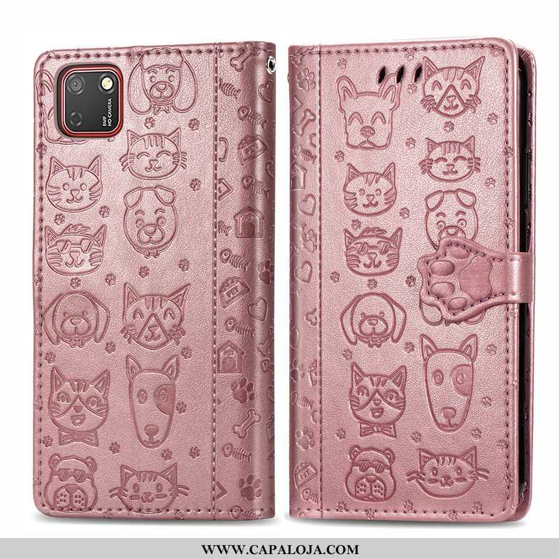 Capa Huawei Y5p Protetoras Gato Telemóvel Roxa Roxo, Capas Huawei Y5p Desenho Animado Baratos