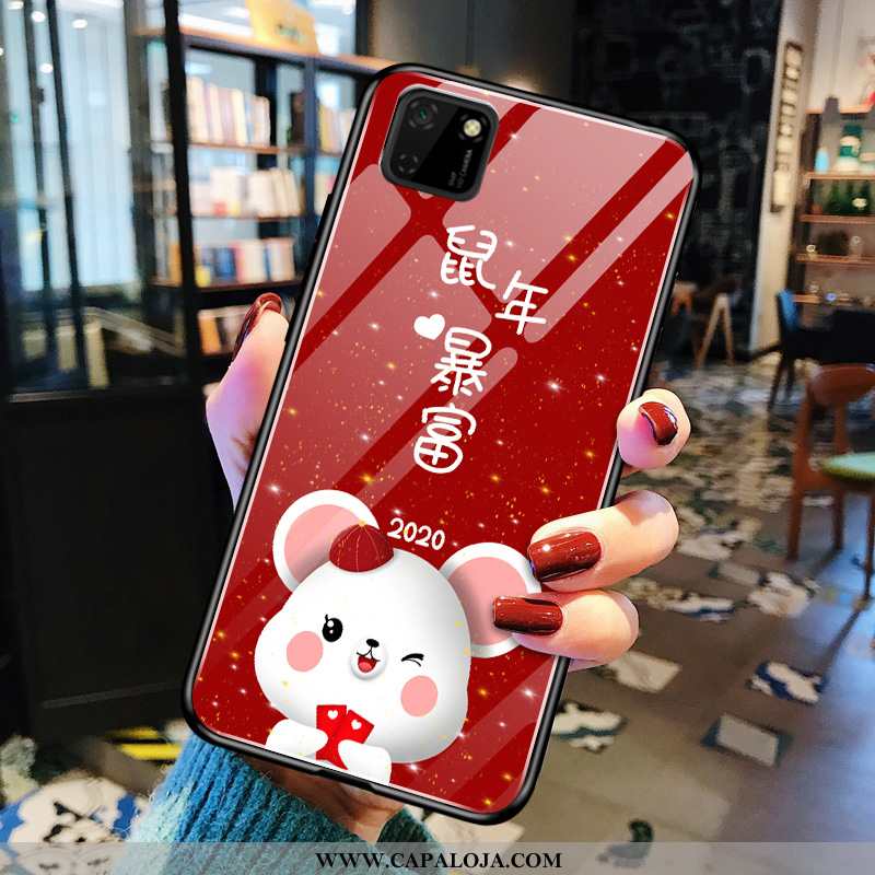 Capa Huawei Y5p Vidro Vermelha Capas Cases Vermelho, Huawei Y5p Slim Promoção