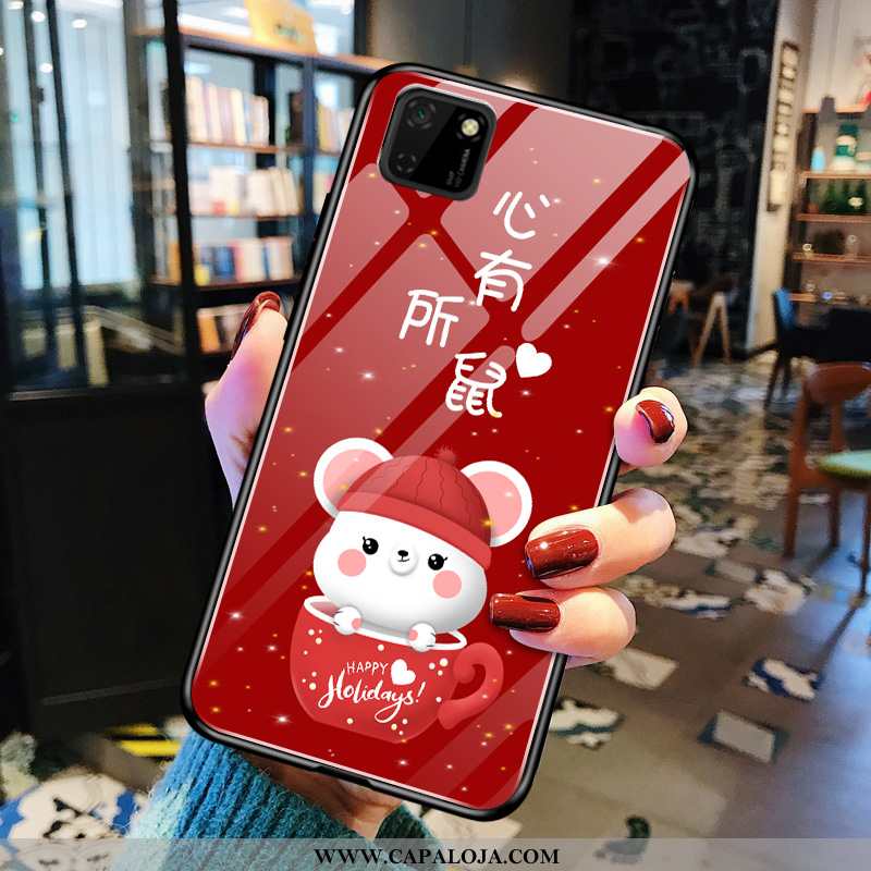 Capa Huawei Y5p Vidro Vermelha Capas Cases Vermelho, Huawei Y5p Slim Promoção