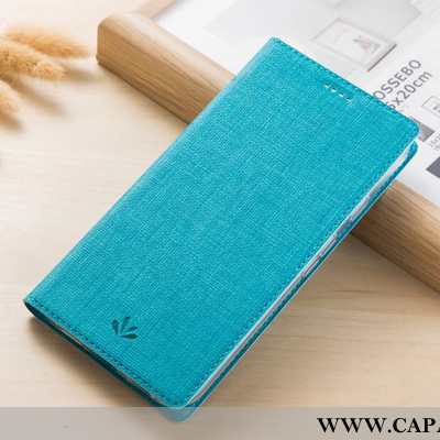 Capa Huawei Y6 2020 Couro Cases Azul Tecido, Capas Huawei Y6 2020 Protetoras Promoção