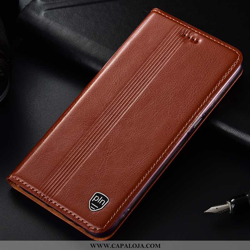 Capa Huawei Y6 2020 Protetoras 2020 Cases Masculino Castanho, Capas Huawei Y6 2020 Couro Genuíno Bar