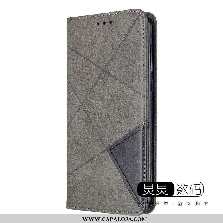 Capa Huawei Y6p Couro Antiqueda Cover Telemóvel Cinza, Capas Huawei Y6p Protetoras Venda