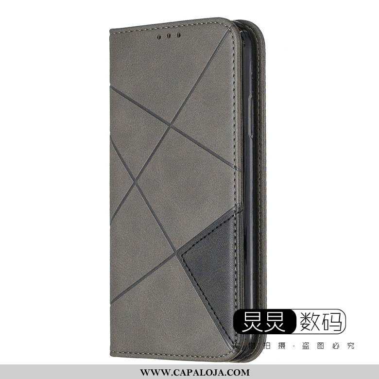 Capa Huawei Y6p Couro Antiqueda Cover Telemóvel Cinza, Capas Huawei Y6p Protetoras Venda