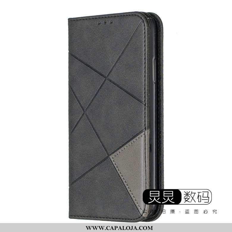 Capa Huawei Y6p Couro Antiqueda Cover Telemóvel Cinza, Capas Huawei Y6p Protetoras Venda