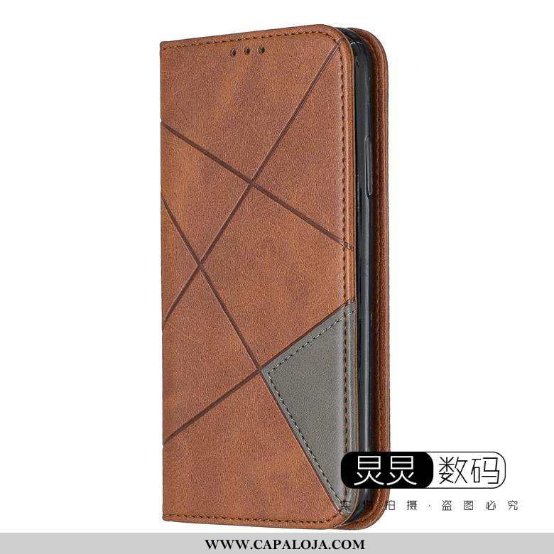 Capa Huawei Y6p Couro Antiqueda Cover Telemóvel Cinza, Capas Huawei Y6p Protetoras Venda