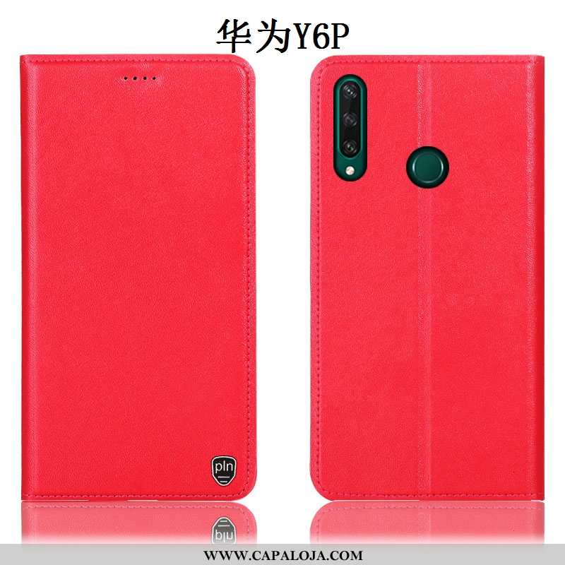 Capa Huawei Y6p Couro Legitimo Cases Antiqueda Capas Amarelo, Huawei Y6p Protetoras Baratas