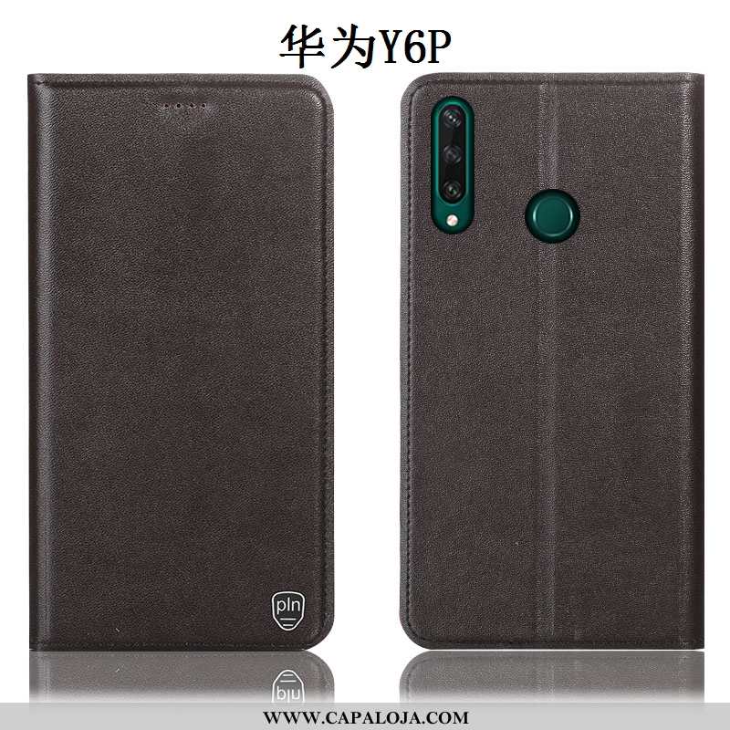 Capa Huawei Y6p Couro Legitimo Cases Antiqueda Capas Amarelo, Huawei Y6p Protetoras Baratas