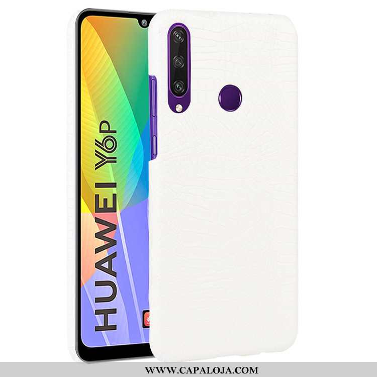 Capa Huawei Y6p Couro Resistente Vintage Feminino Azul, Capas Huawei Y6p Tendencia Promoção