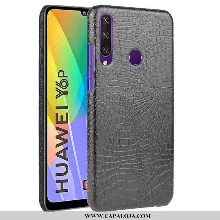 Capa Huawei Y6p Couro Resistente Vintage Feminino Azul, Capas Huawei Y6p Tendencia Promoção