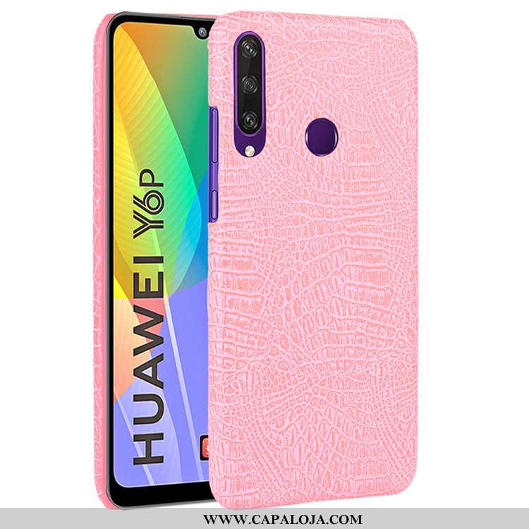 Capa Huawei Y6p Couro Resistente Vintage Feminino Azul, Capas Huawei Y6p Tendencia Promoção