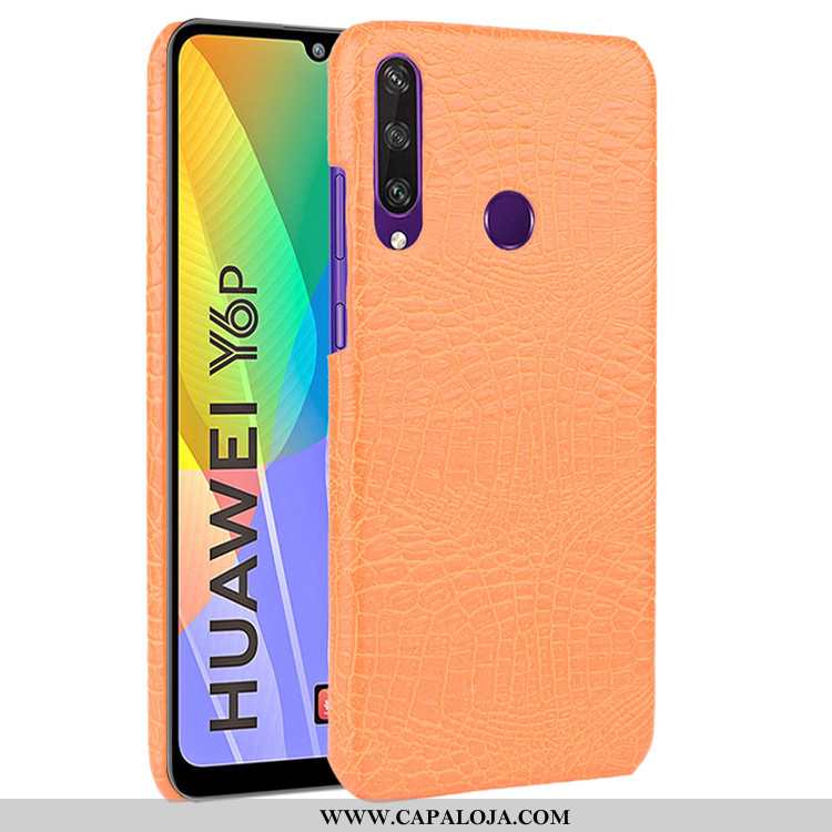 Capa Huawei Y6p Couro Resistente Vintage Feminino Azul, Capas Huawei Y6p Tendencia Promoção