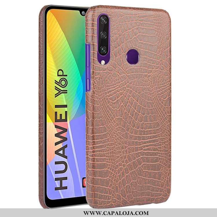 Capa Huawei Y6p Couro Resistente Vintage Feminino Azul, Capas Huawei Y6p Tendencia Promoção