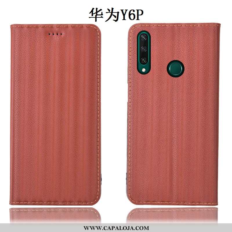 Capa Huawei Y6p Protetoras Antiqueda Cases Telemóvel Roxo, Capas Huawei Y6p Couro Legitimo Baratos