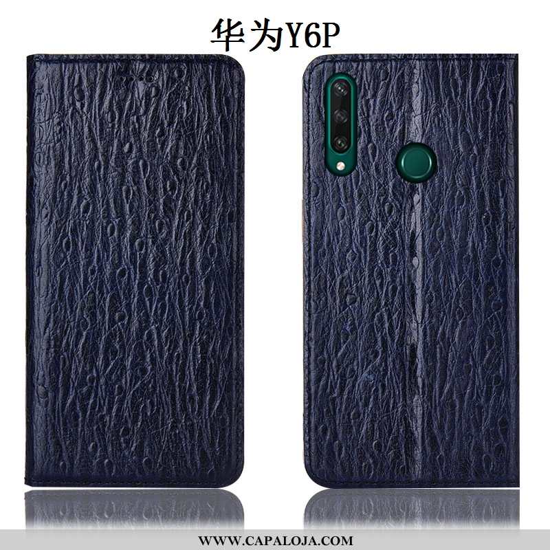 Capa Huawei Y6p Protetoras Azul Capas Cases, Huawei Y6p Couro Legitimo Venda